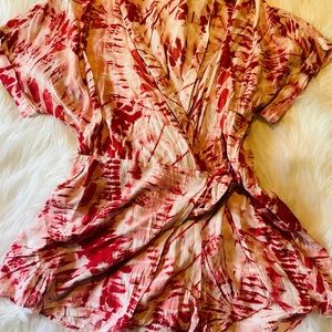 Pink tie-dye romper/ S /Umgee